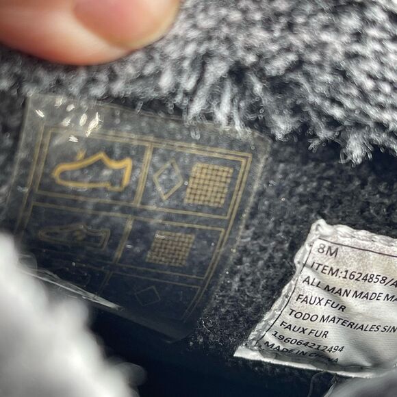 Khombu size 8 side zip faux fur ankle boots - Picture 6 of 8